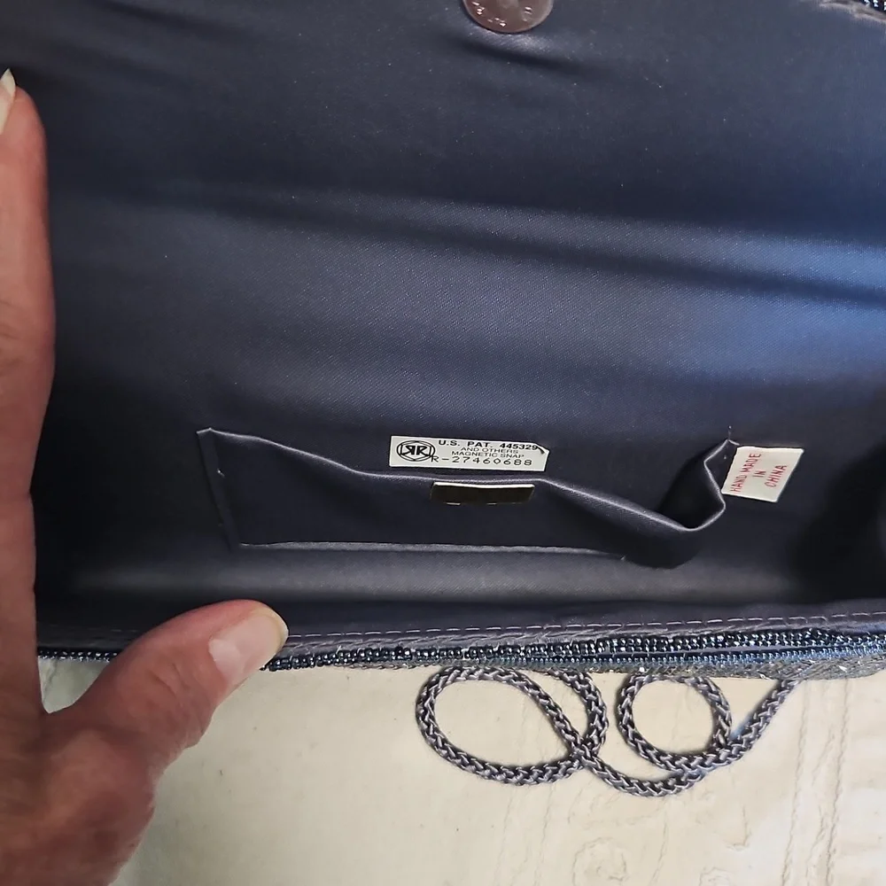 CARLA MARCHI Black Beaded Evening Bag - Picture 3 of 6